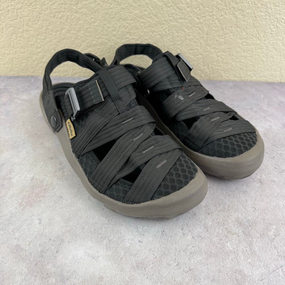 Oboz Whakata Trail Mens Size 12 US Black Gray Slip On Sandals Slingback Slides